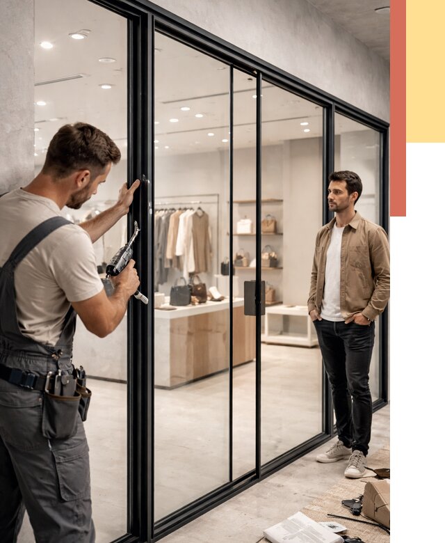 Стеклянные перегородки для магазинов в Кемерово от 8533 руб. под ключ | ОТДЕЛОЧНИК-Кмр