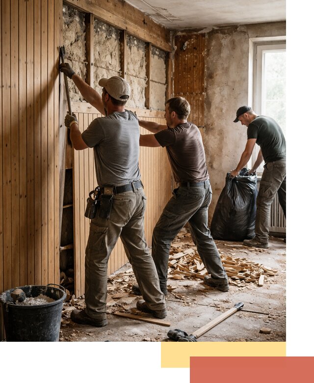 Демонтаж вагонки и вывоз материалов в Кемерово