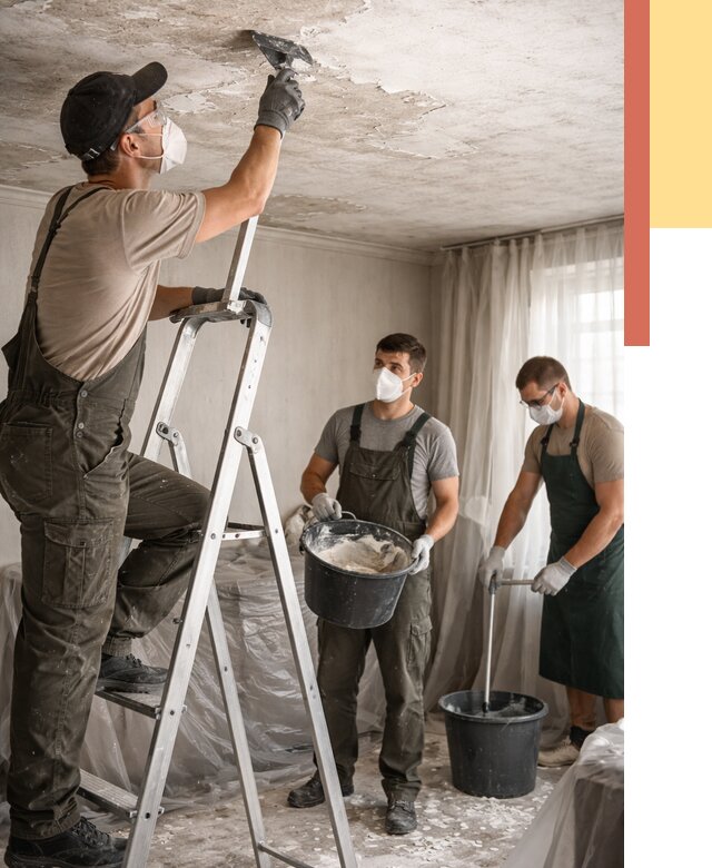 Удаление побелки с потолка в Кемерово от 2602 руб. быстро и недорого | ОТДЕЛОЧНИК-Кмр