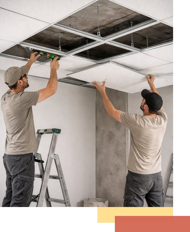 Монтаж потолка Армстронг под ключ в Кемерово