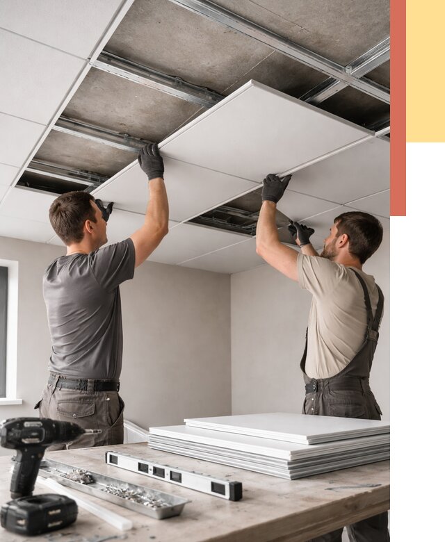 Монтаж кассетного потолка в Кемерово от 4683 руб/м2 — установка и сборка | ОТДЕЛОЧНИК-Кмр