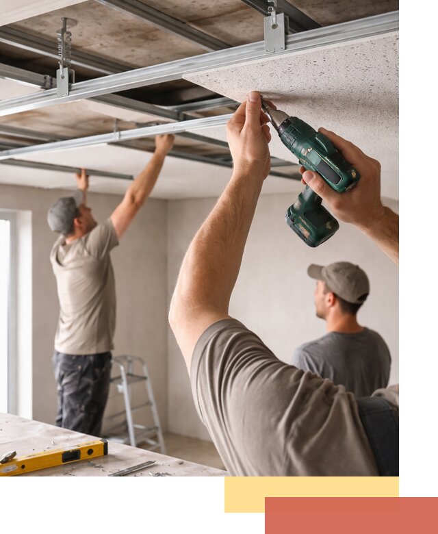 Монтаж акустического потолка в Кемерово под ключ