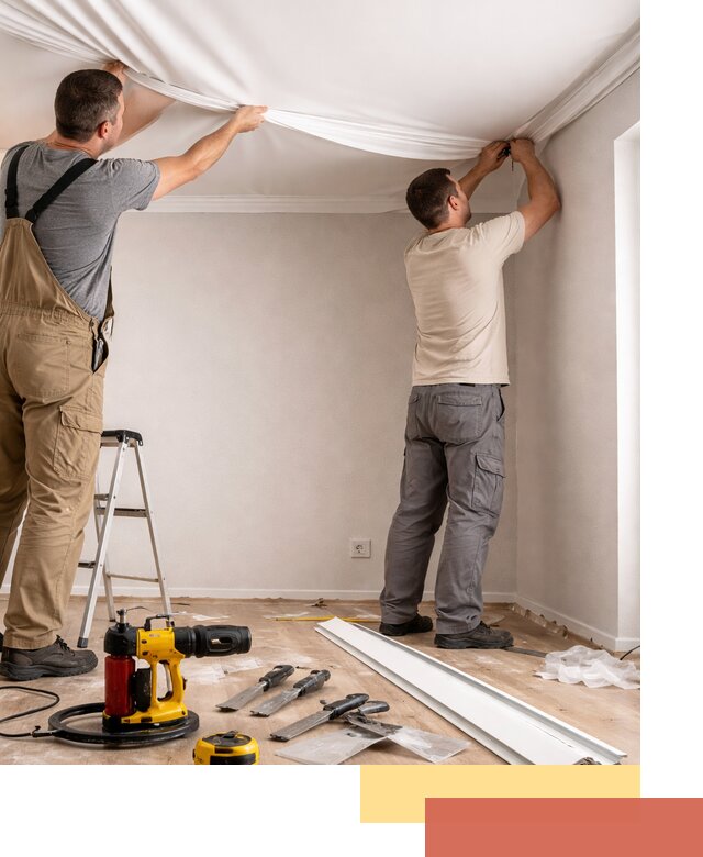 Монтаж ПВХ натяжного потолка в Кемерово качественно и быстро