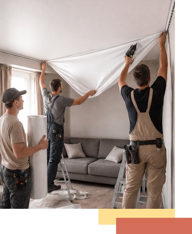 Монтаж сатинового натяжного потолка в Кемерово качественно и быстро