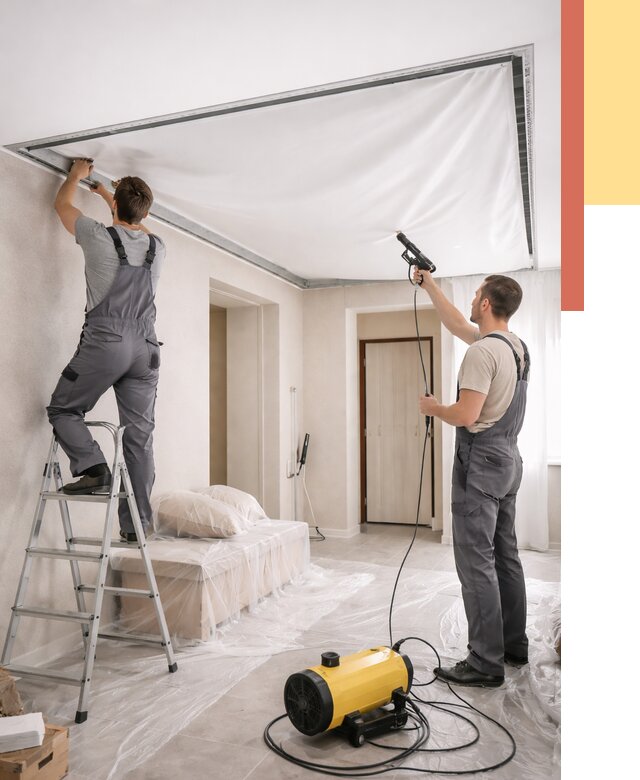 Монтаж натяжного потолка в прихожей в Кемерово от 2758 руб. под ключ | ОТДЕЛОЧНИК-Кмр