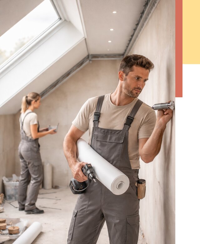 Монтаж натяжного потолка на мансарде в Кемерово от 3642 руб. | ОТДЕЛОЧНИК-Кмр