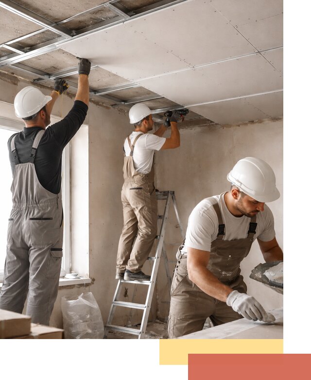 Одноуровневый потолок из гипсокартона в Кемерово — монтаж и отделка