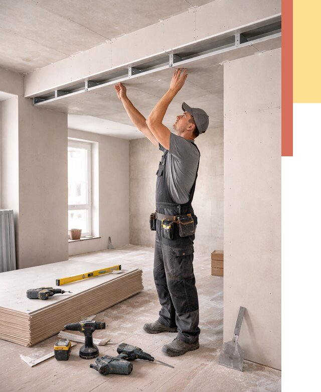 Потолок из гипсокартона с нишей в Кемерово от 1301 руб. под ключ | ОТДЕЛОЧНИК-Кмр