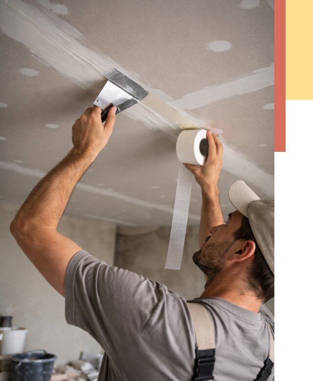 Обработка швов потолка ГКЛ в Кемерово от 7805 руб. под ключ | ОТДЕЛОЧНИК-Кмр