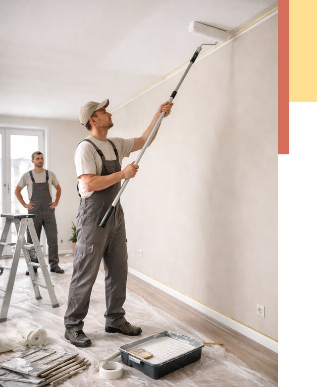 Покраска потолка из гипсокартона в Кемерово от 4683 руб./м2 — услуги под ключ | ОТДЕЛОЧНИК-Кмр