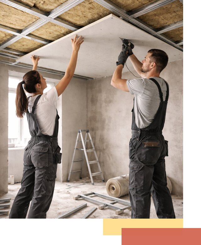 Звукоизоляция потолка из ГКЛ в Кемерово профессионально и надежно