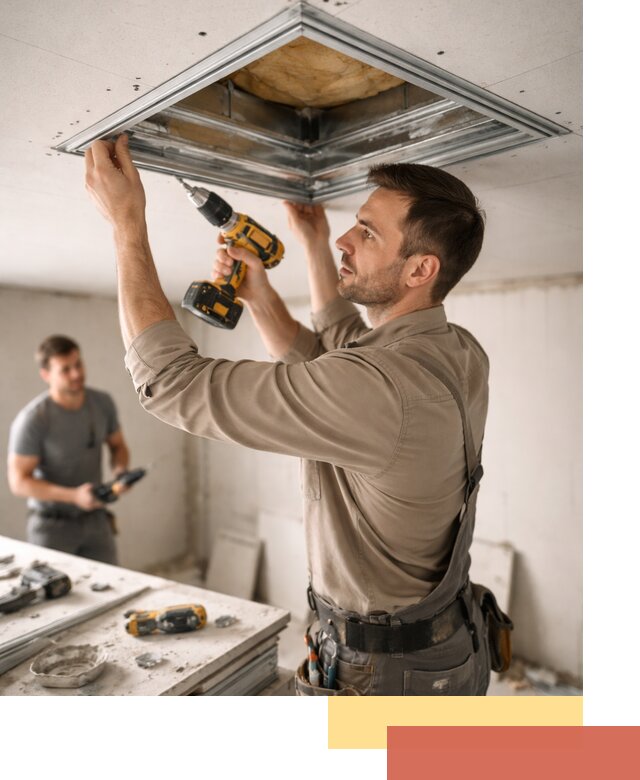 Монтаж люка в потолок из ГКЛ в Кемерово