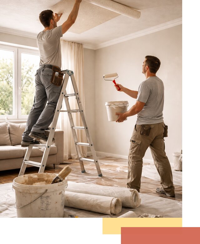 Поклейка обоев на потолок в Кемерово — качественно и быстро