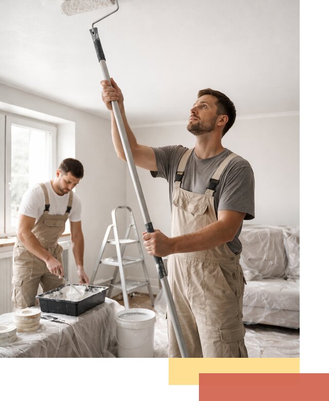 Покраска потолка водоэмульсионной краской в Кемерово