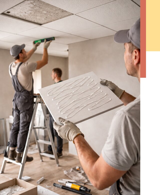 Монтаж потолочной плитки в Кемерово от 4683 руб. — быстро и недорого | ОТДЕЛОЧНИК-Кмр