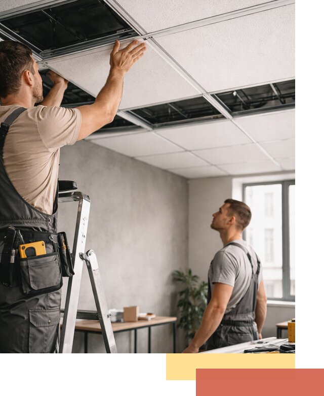 Монтаж потолочной плитки в Кемерово качественно и в срок