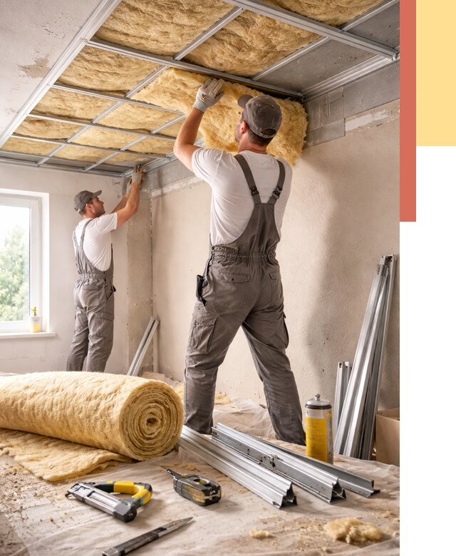 Утепление потолка в Кемерово от 7492 руб/м2 — недорого, быстро, под ключ | ОТДЕЛОЧНИК-Кмр