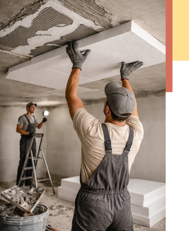 Утепление потолка пенопластом в Кемерово от 4683 руб/м2 — недорого и быстро | ОТДЕЛОЧНИК-Кмр