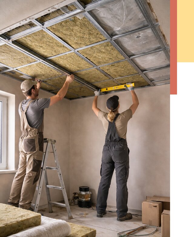 Шумоизоляция потолка в Кемерово от 1301 руб. под ключ — услуги ОТДЕЛОЧНИК-Кмр