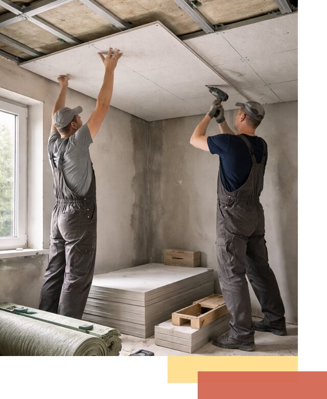 Шумоизоляция потолка панелями ЗИПС в Кемерово